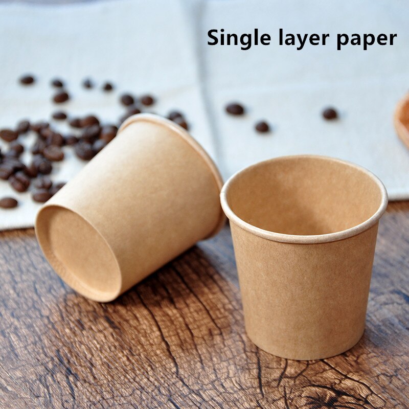 100pcs Double layer paper disposable coffee cup 100ml 4oz small thick dirnking papaer cups birthday party favors milk tea cup: cup2