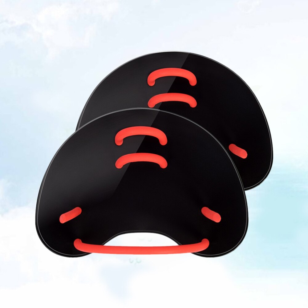 Swim Webbed Swim Webbed Paddling Palm Swimming Training Equipment Free Size (Yellow): Black