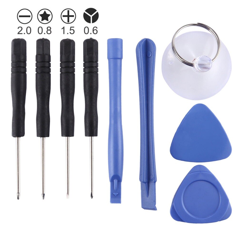 10 in1(4x Screwdriver/2x Teardown Rods/1xChuck/2x Triangle on Thick Slices/Eject Pin)Disassembly Repairing Tool for Smart Phones