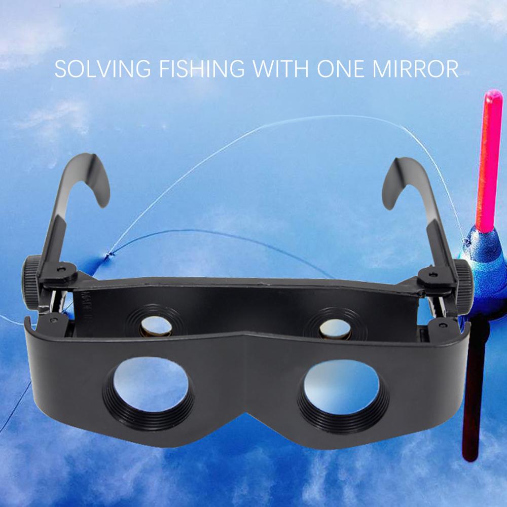 3-6 ganger zoom fishin glass briller svarte abs briller teleskop lupe lomme bærbar utendørs fiske tur kikkert