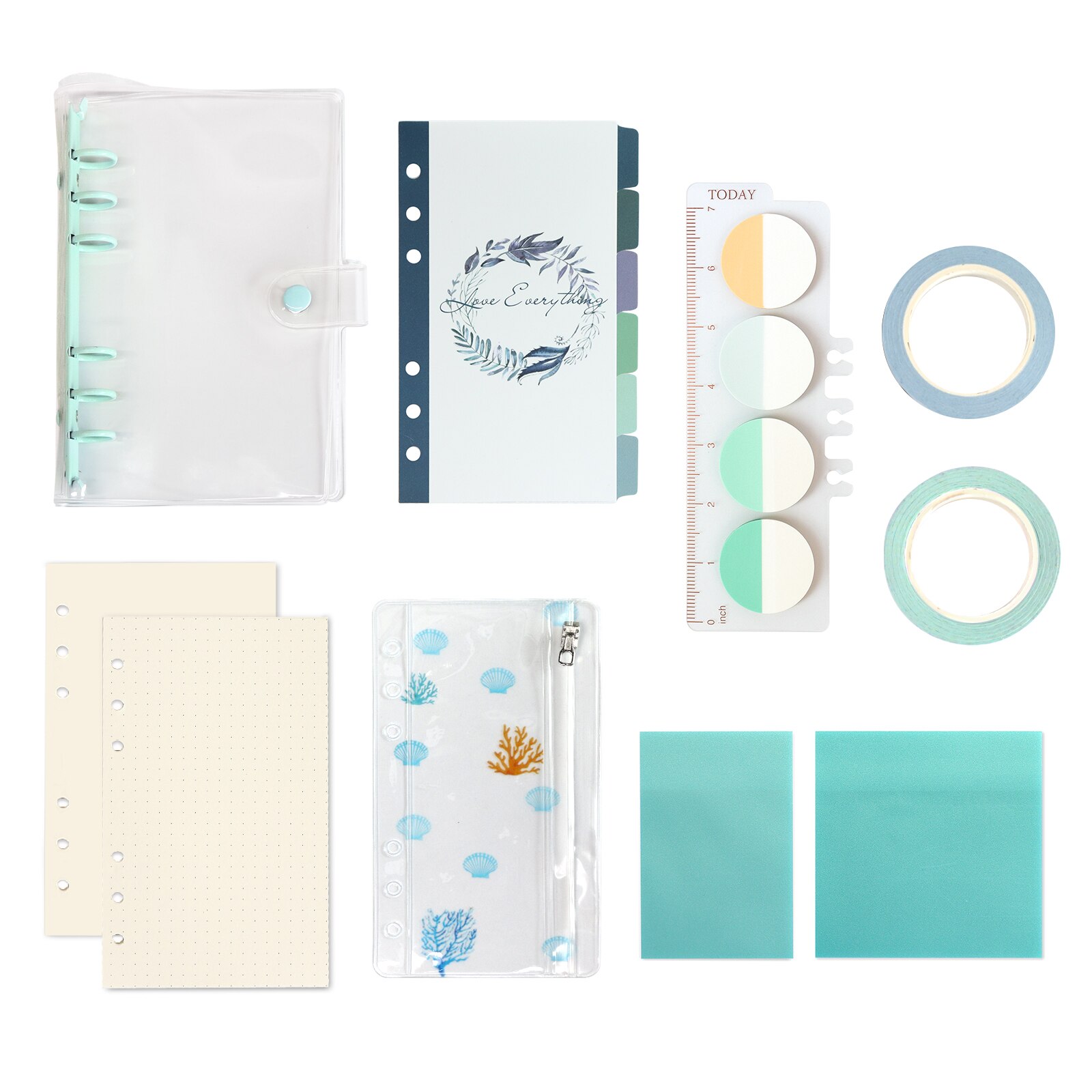 Kawaii Stationery Full Notebook Box Set With Bookmark Planner Stationery Journal and Washi Tape School Supplies