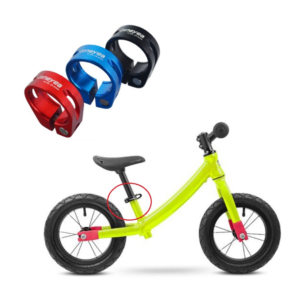 Aluminum Alloy Kids Bike Seatpost Clamp Balance Push Scooter Seat Post Saddle Tube Clip for 25.4/27.2 mm Saddle Tubes for MTB