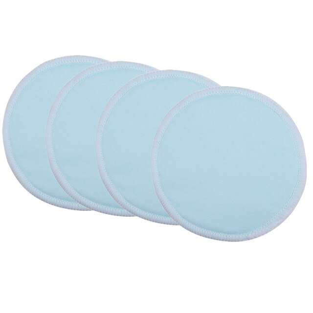 [ONNPNNQ] 4 Pcs Bamboo Breast Pad Nursing Pads For Mum Washable Waterproof Feeding Pad Bamboo Reusable Breast Pads: NP05
