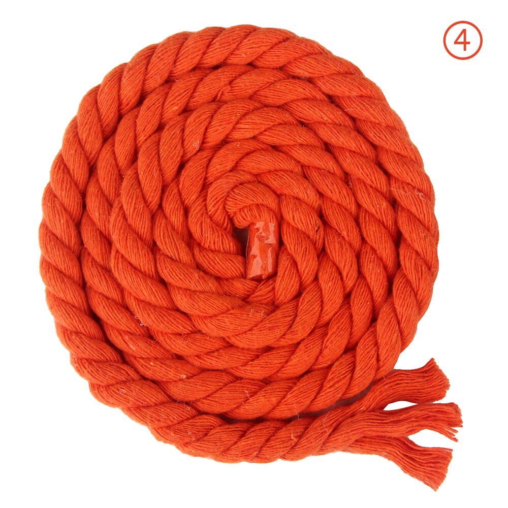 8mm Baumwolle Seil 10 Meter 3 Aktien Twisted-Cords Für Home Textil Handwerk Dekoration Tasche Kordelzug Gürtel DIY Lanyard gewinde Schnur: 04 orange