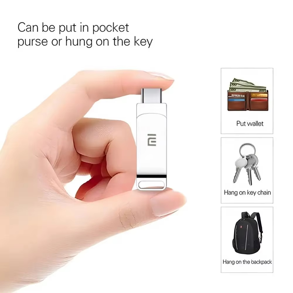 Xiaomi 16TB Flash Drive USB 3.0 Super High Speed Transfer Metal Mini U Disk Pen Drive Type C Memory Waterproof Disk SSD U Drive