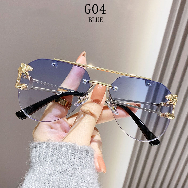 Bezramkowe designerskie okulary przeciwsłoneczne damskie modne luksusowe modne okulary przeciwsłoneczne męskie okulary w stylu vintage Lentes De Sol Mujer Lunette Soleil Femme: YELLOW
