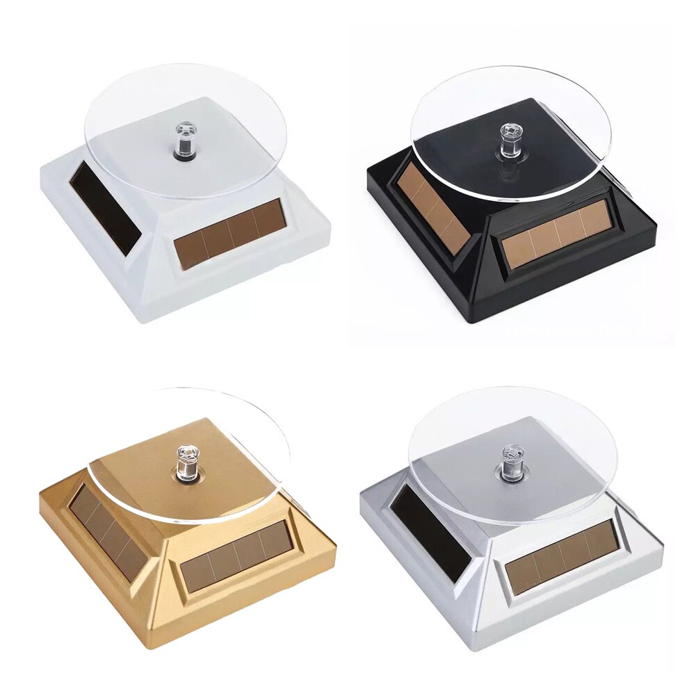 360 Degree Electric Rotating Turntable Display Stand for Video Photography Props Solar Power Display Turntable