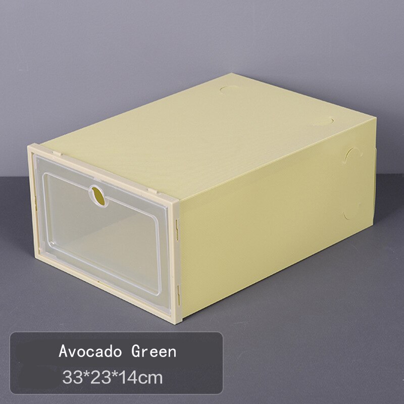 1PC Flip Shoes Box Thickened Transparent Drawer Case Plastic Shoe Boxes Stackable Box Shoe Organizer Shoebox Storage Shoe Rack