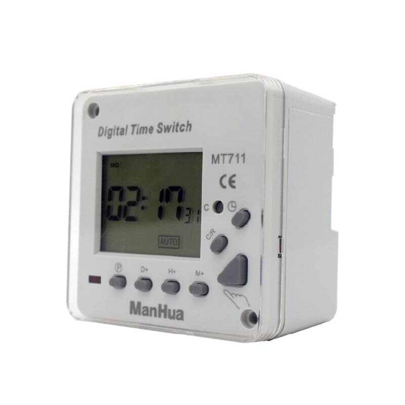 Electronic Lighting Timer 16A 250VAC 7 Days Interval 1 Min High Power Relay