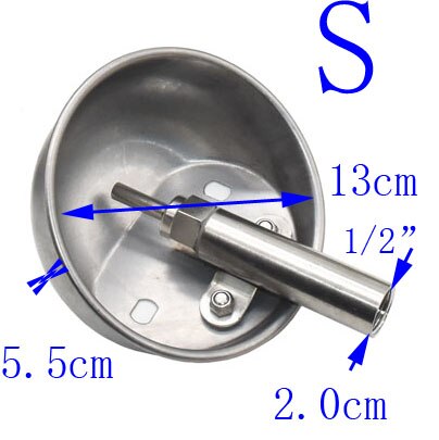 2 Pcs Pig Water Bbowl Stainless Steel Drinking Water Trough Sow Automatic Drinker For Livestock Farm Feeding: S