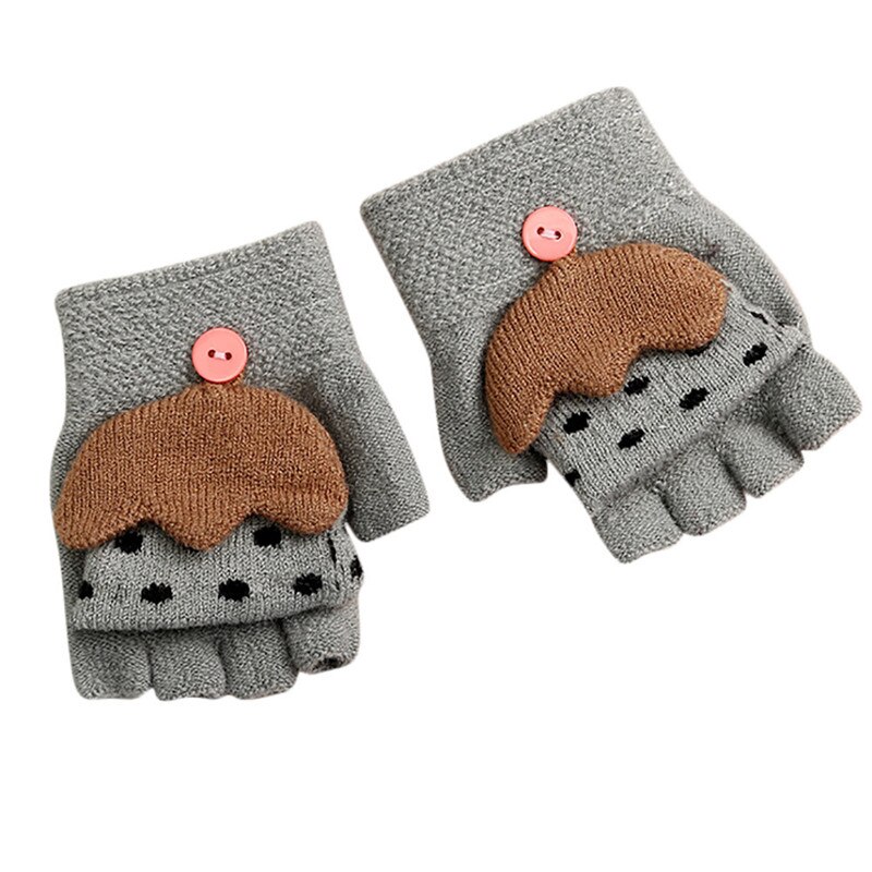 Mitaines pour enfants, filles et garçons, parapluie, dessin animé, Patchwork, garde au , gants pour enfants, #4AA6: GRIS