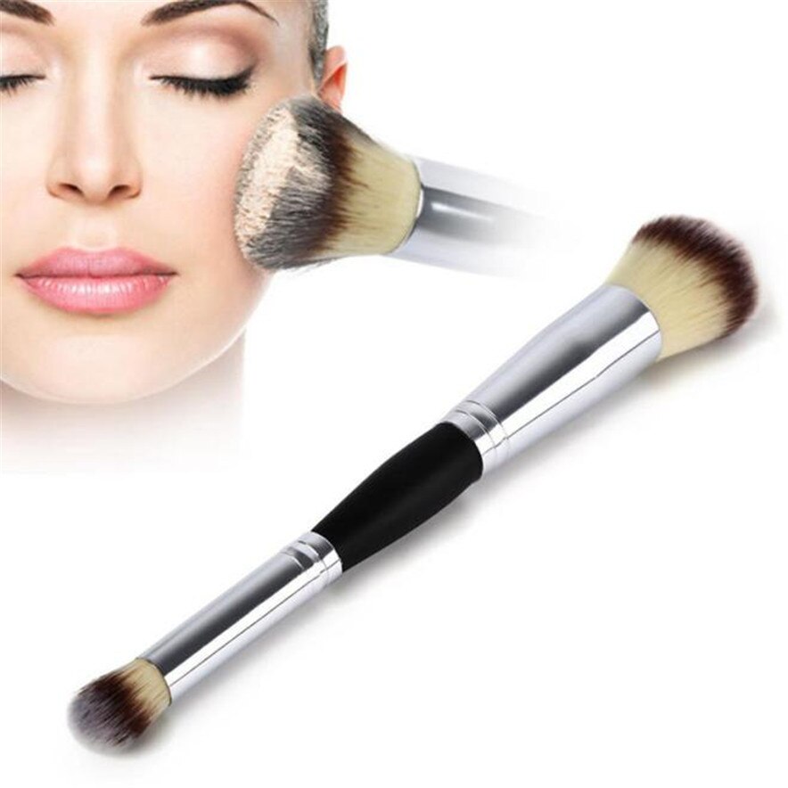 OutTop bestseller Make-Up Cosmetische Borstels Contour Gezicht Blush Eyeshadow Powder Foundation Tool Twee-in-een make-up borstel cX30 4 20