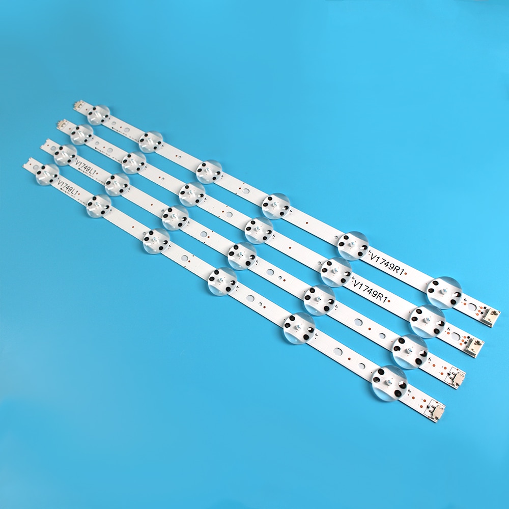 Kit 4 PCS LED strip For LG 49UV340C 49UJ6565 49UJ670V 49 V17 ART3 2862 2863 6916L-2862A 6916L-2863A V1749L1
