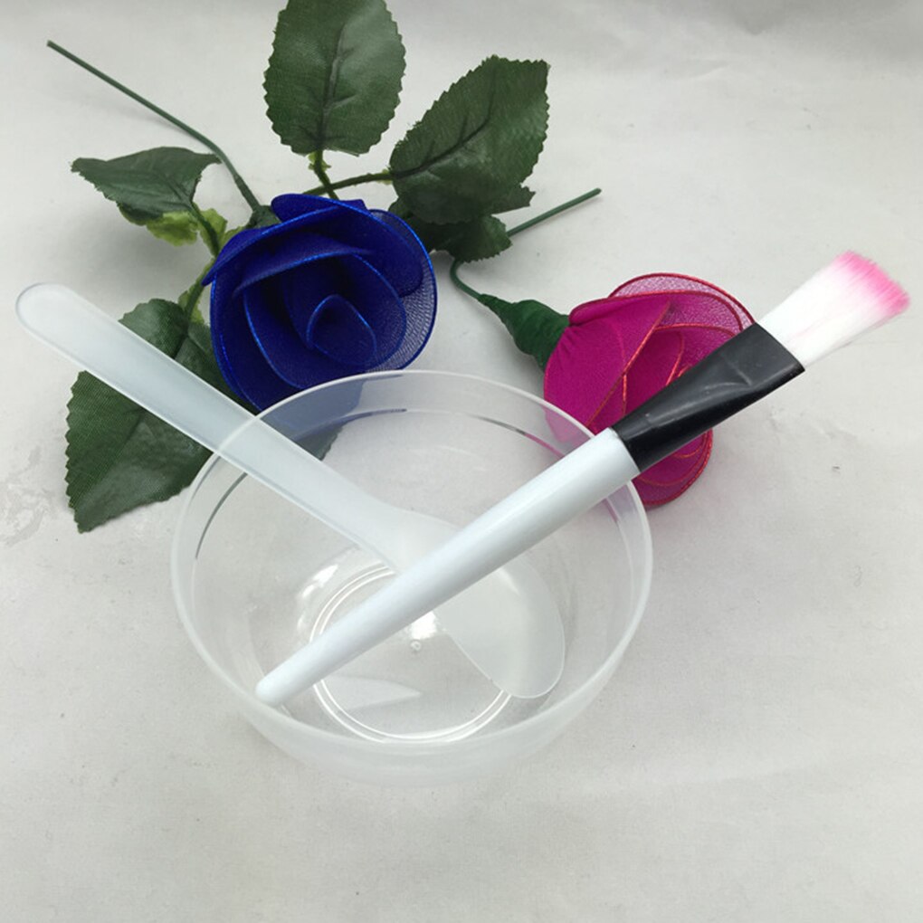 Draagbare plastic gezichtskom, kwastenset, mengen, aanbrengen van gezichtsverzorging, make-up, gereedschap, kit, willekeurige kleur