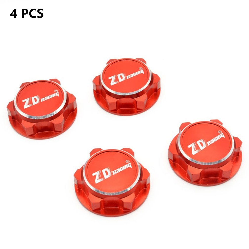 Exquisite En Duurzaam Lichtgewicht Aluminium 17Mm Hex Wielmoeren Stofdicht Anti-Skid Antislip Voor 1/8 Rc auto: Rood