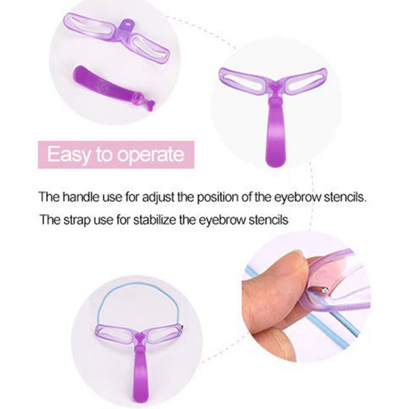 8 In1 Eyebrow Shaping Template Helper Eyebrow Stencils Kit Reusable Grooming Card Eyebrow Defining Makeup Tools