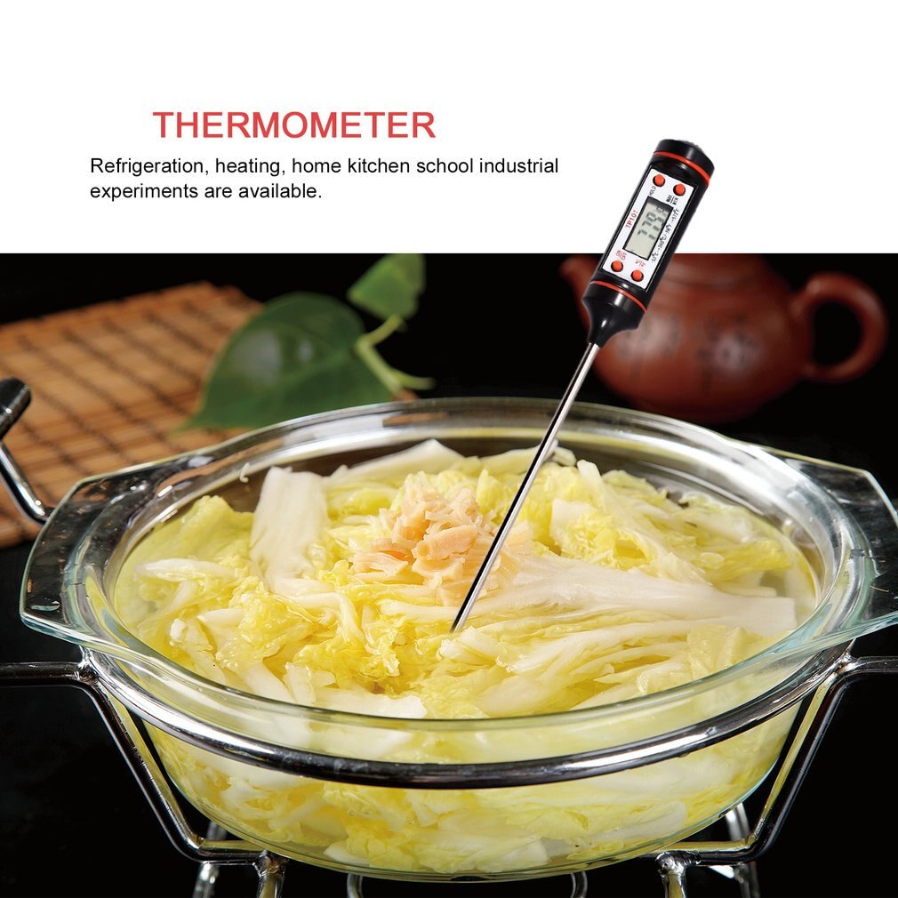Digital Kitchen Food Thermometer Electronic Food Cooking Meat Barbecue Oven Probe Thermometer Tools Stainless Steel Probe Medidor De Temperatura Digital Digital Temperature Gauge