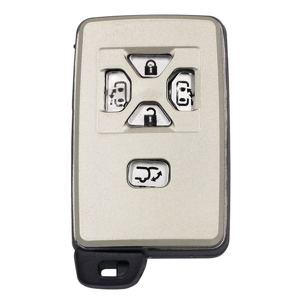 Funda inteligente para llave de coche, carcasa de 2/3/4/5 botones para Toyota Reiz, Avalon, Previa, Alphard, Prius, Color plata/negro: C