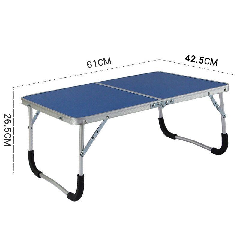 Foldable computer table,portable laptop desk,metal notebook desk for bed,easy to store study desk Can be used on bed and sofa: Blue