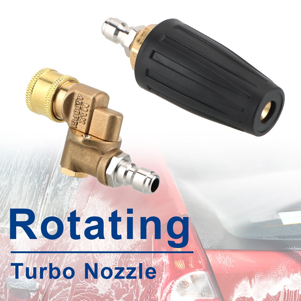 For Quick Connector Rotary Pivoting Coupler Jet Sprayer Car Cleaning Tools Turbo Nozzles Sprayer Car Pressure Washer Accessory