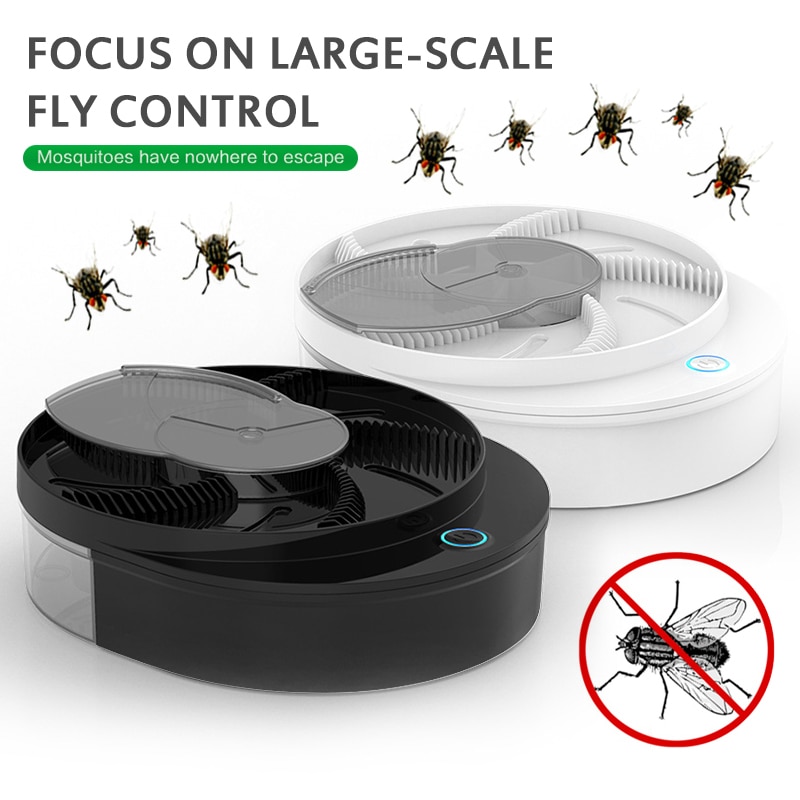 Nueva trampa eléctrica automática para moscas, atrapamoscas reutilizable, atrapamoscas con carga USB, repelente de insectos, trampa ligera