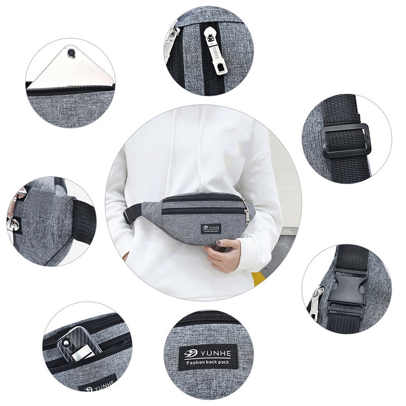 Unisexe hommes femmes taille sac Sports de plein air ceinture sac à bandoulière sac à bandoulière en bandoulière fanny pack multifonction sac taille pack