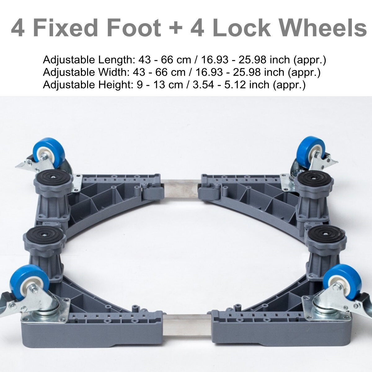 4 Pattern Washing Machine Floor Stand Adjustable Movable Base Holder for Refrigerator Fridge Universal Machine Carriage Mount: 1