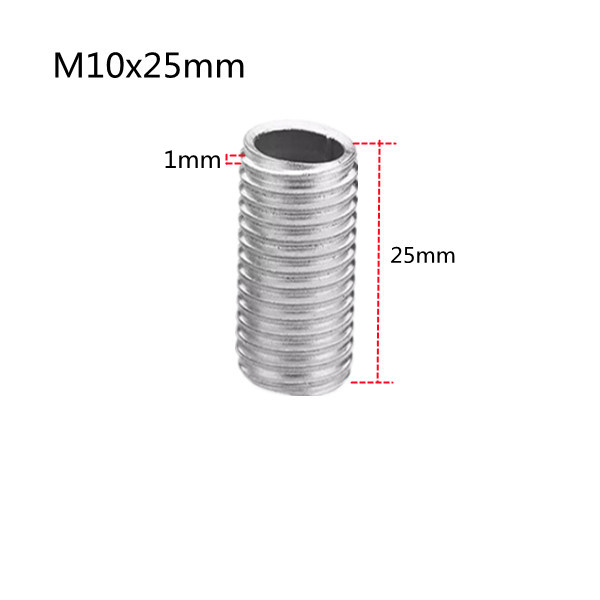 Tubo de diente hueco M10, rosca interna, tuerca de tornillo hueca, tapa de lámpara, varilla de conexión de araña, accesorios de iluminación de Base fija, 10 Uds.