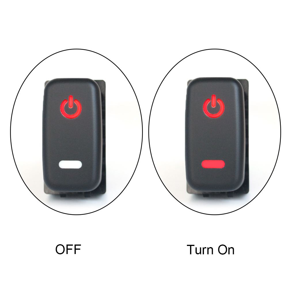 1Pc LED key switch power on off daytime running light DRL Mirror Switch Push Button For Mitsubishi Pajero V73 V93 V97 Lancer X