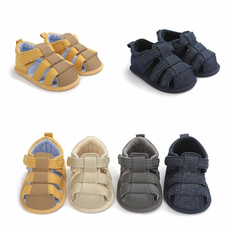 Canvas ademende baby sandalen schoenen zachte zool baby antislip sandalen jongens schoenen