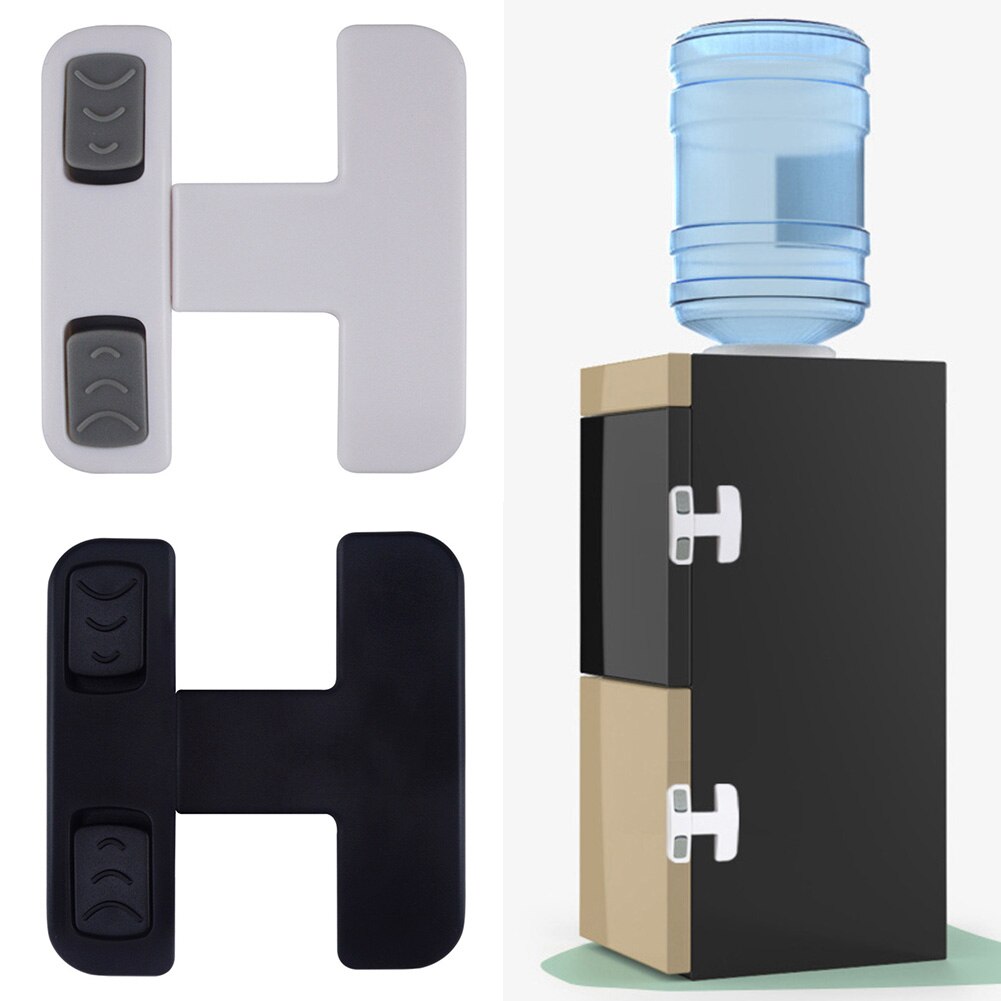 Limitador de ventana y llave de refrigerador para niños, pegamento trasero, cerradura de nevera práctica, protección de seguridad, fácil de instalar, puerta de congelador de armario