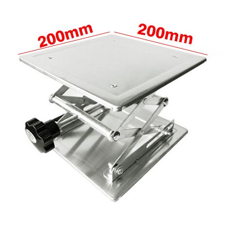 Stainless Steel Lifting Platform Laboratory Lifting Stand Scissor Rack Lab-Lift Table Size 150x150mm , 200x200mm: 200x200mm