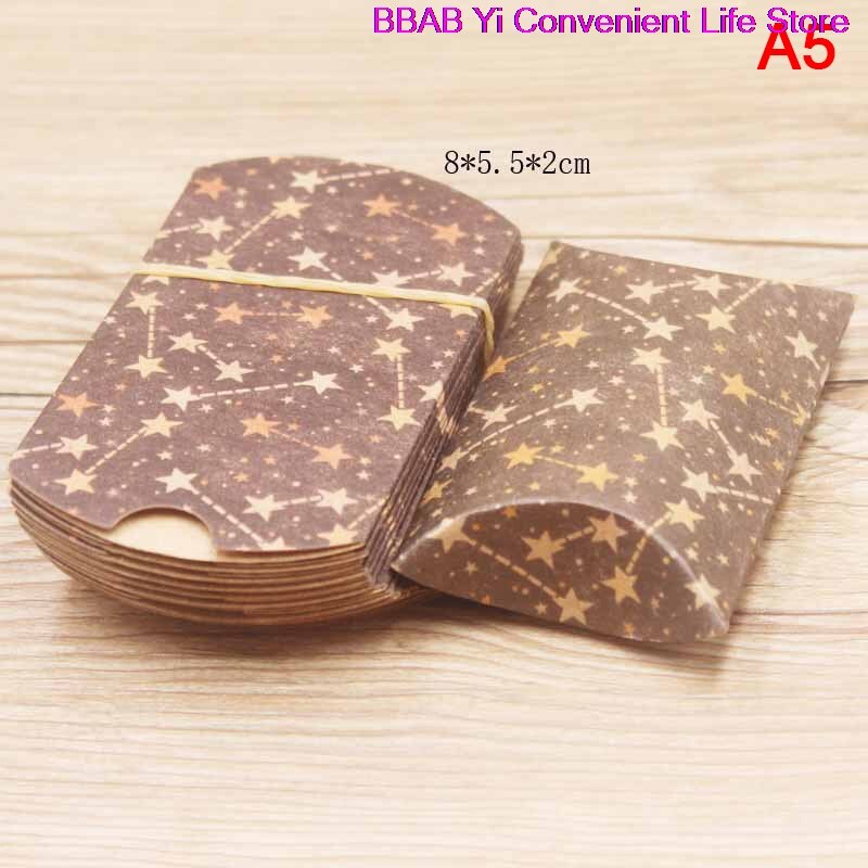 Caja de papel Kraft en forma de almohada, 10 Uds.: A5