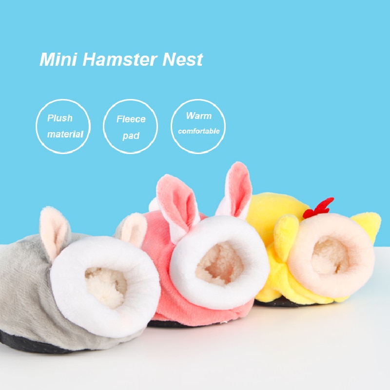 Invierno cálido nido de hamsters erizo cama de yurta perreras ratón pollo Casa de algodón Animal PEQUEÑO camas Cueva, suministros para mascotas, rata ratones nido
