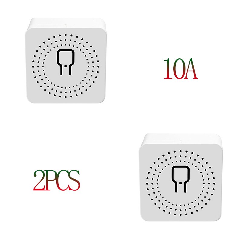 16A 10A Mini Smart WiFi DIY Switch Cell Phone APP Voice Relay Timer Multifunction Smart Switch With Alexa Google Home Smart Life: 10A 2PCS