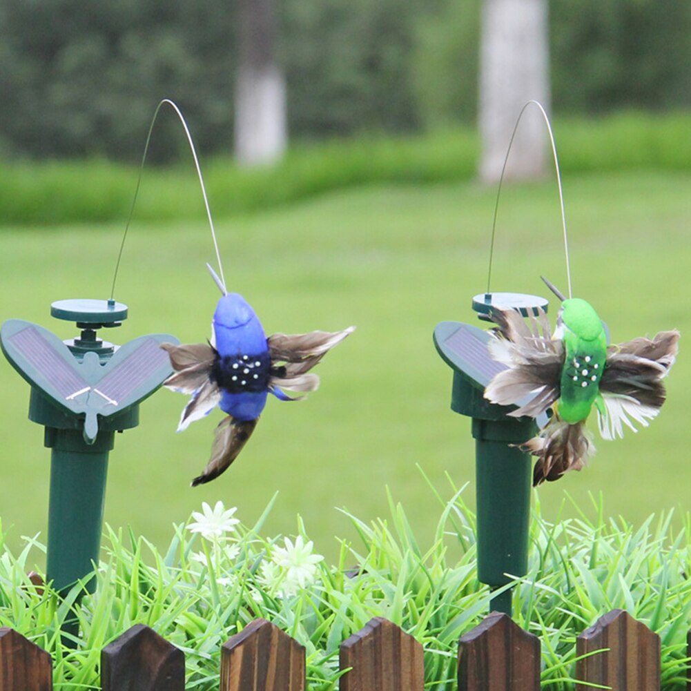 Dancing Flying Home Trillingen Kleurrijke Solar Power Outdoor Fladderende Elektrische Hummingbird Decoratie Tuin Pasen Willekeurige Kleur