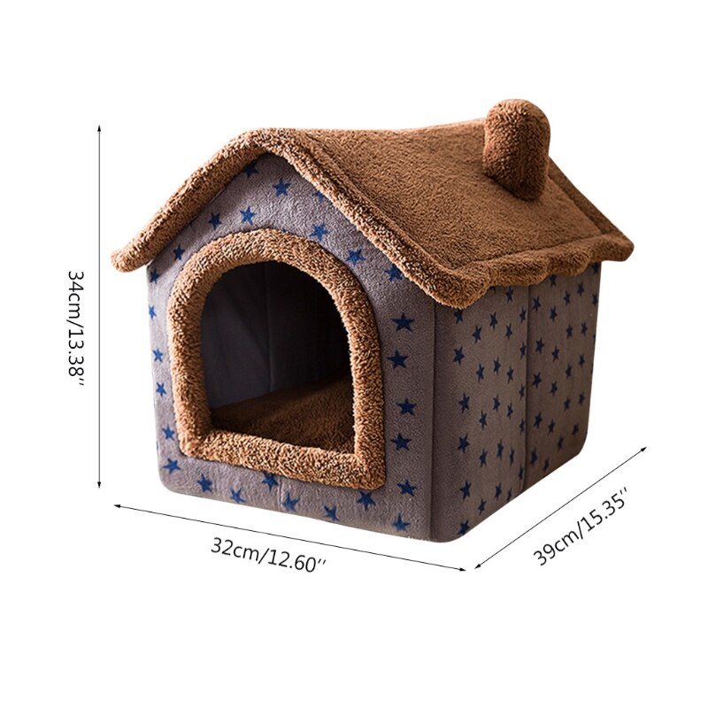 Gezellige Huisdier Bed Huis Warm Pluche Grot Slapen Bedden Puppy Winter Nest Voor Katten En Kleine Honden Mooie Cabine Vormige 5 Stijlen Y5GB