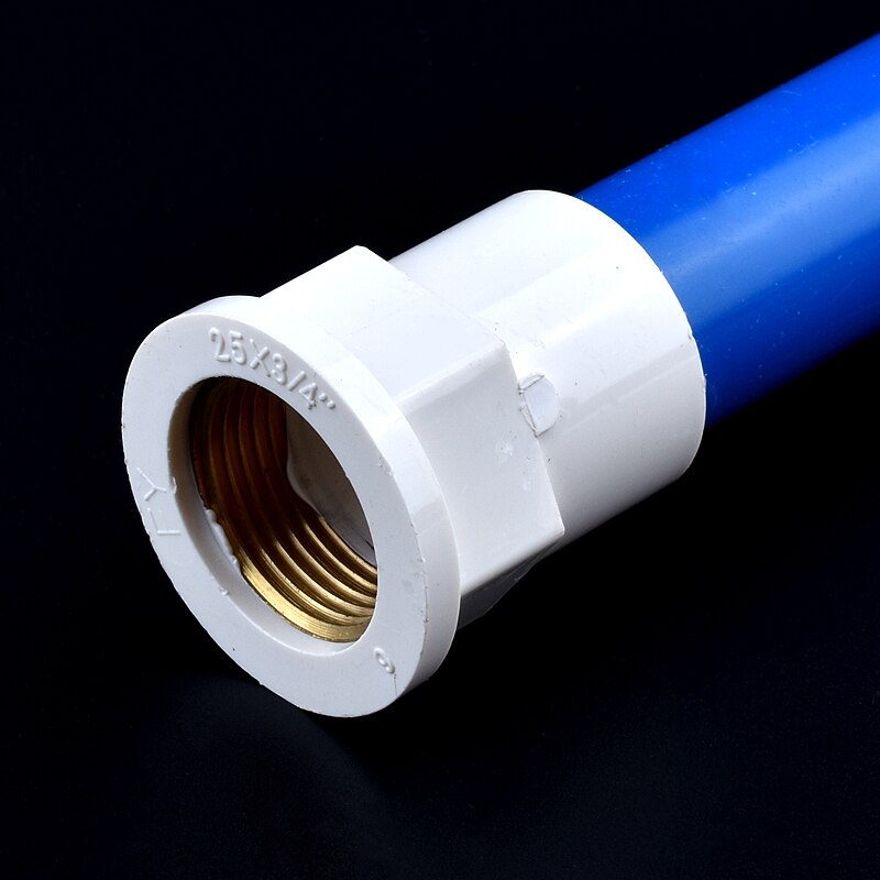1-3Pcs 20 - 32mm To 1/2~1 Inch White PVC Copper Female Thread Pipe Socket Straight Garden Irrigation Water Supply Tube Joints