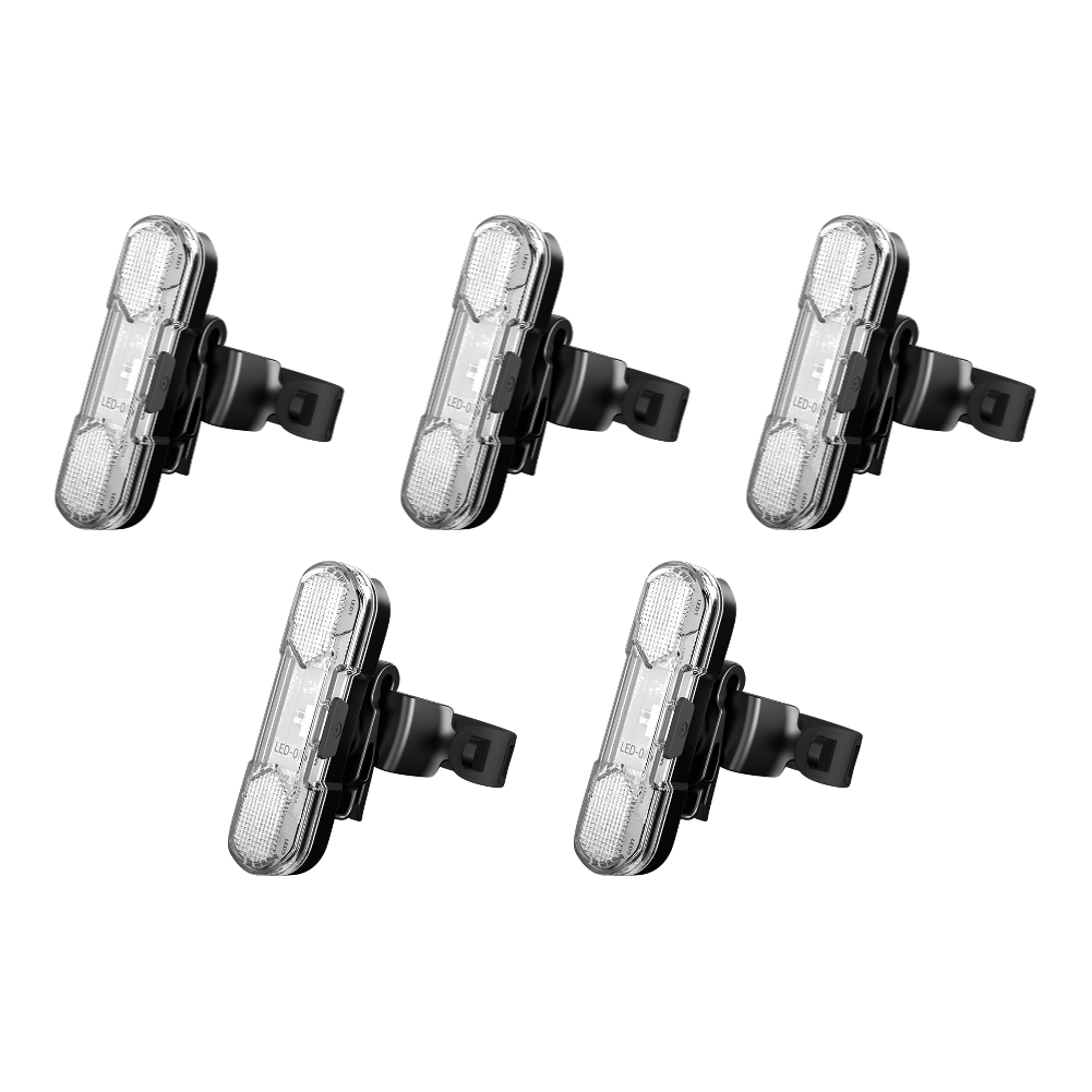 1-5 stk. cykelbaglygte usb genopladelig rød/blå/hvid led cykelsadelpind baglygte til natkørsel sikkerhedsadvarselslys: Klar