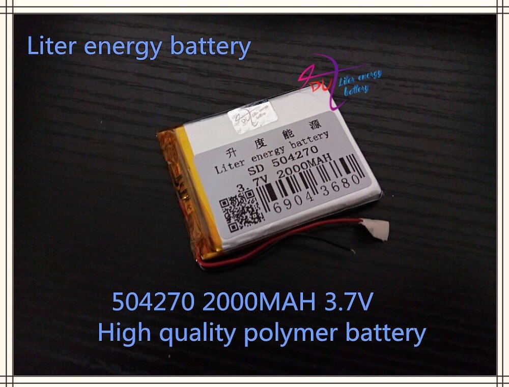 3.7 V lithium polymer battery 2000 mah interphone 504270 GPS vehicle traveling data recorder