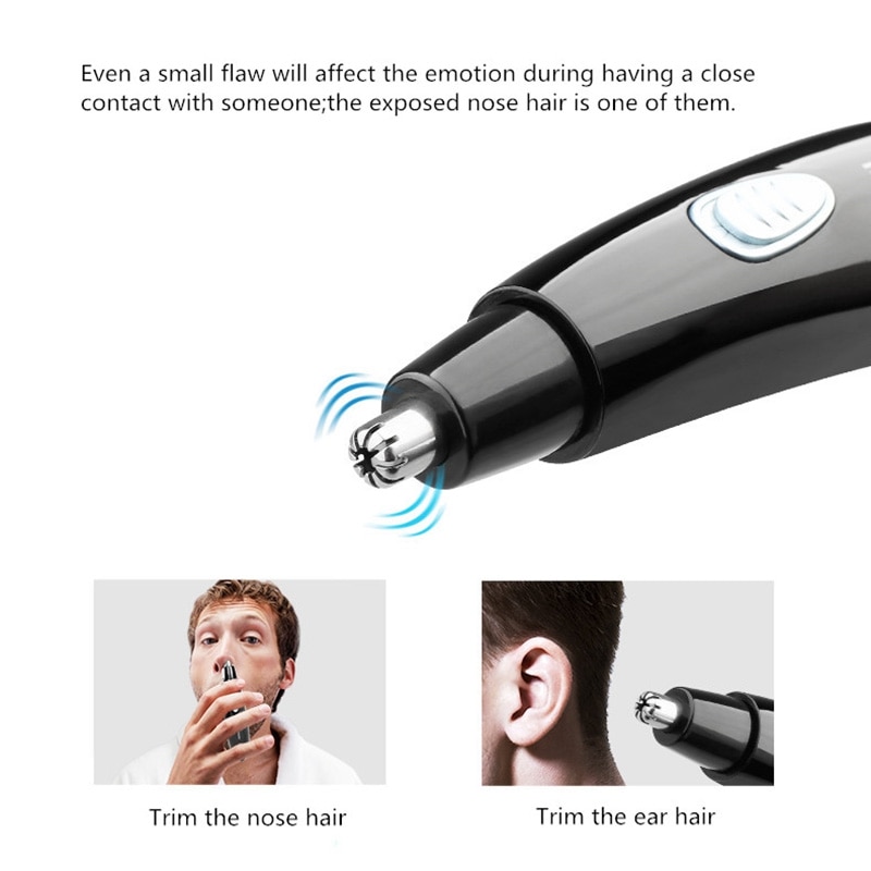 Lätt och bärbar hårnäsa örontrimmer skärmaskin elektrisk rakhyvel stum hårklippare remover rostfri näsa