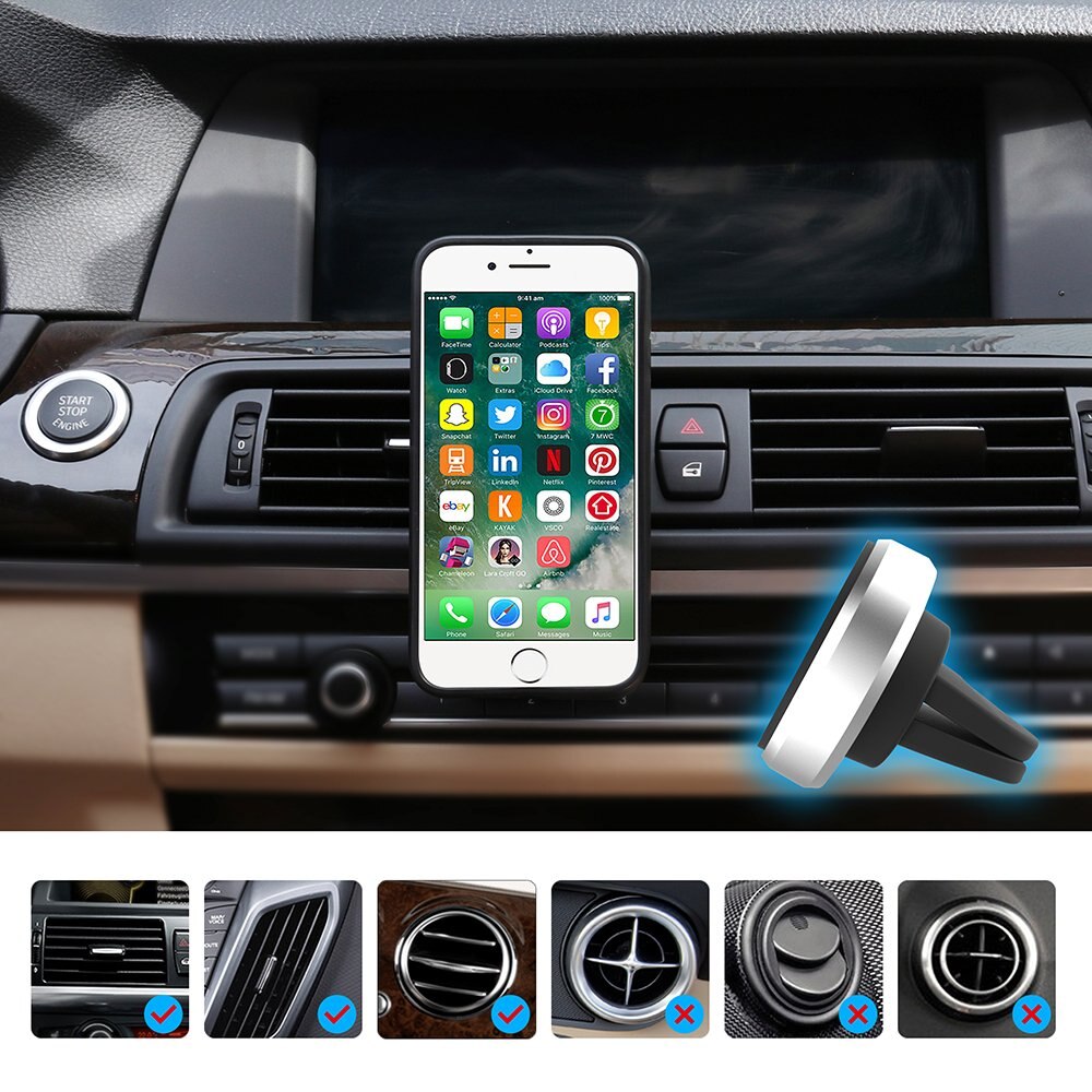 Untoom Magnetische Auto Telefoon Houder Voor Iphone X Xs Max 7 8 Magneet Air Vent Mount Voor Samsung S9 S8 in Auto Mobiele Telefoon Standhouder