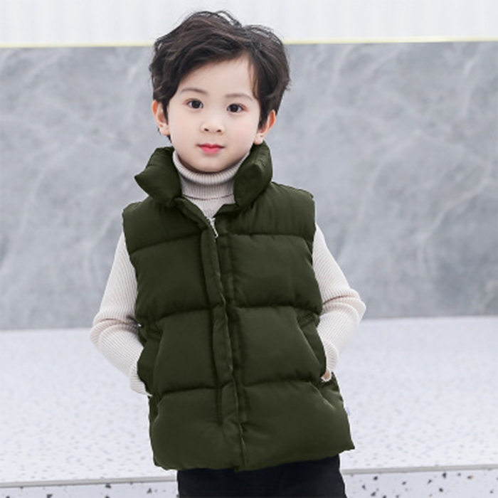 Autumn and Winter Boys and Girls Wear Vests Inside and Outside Children Vests Down Cotton Vests Primary School Coats
