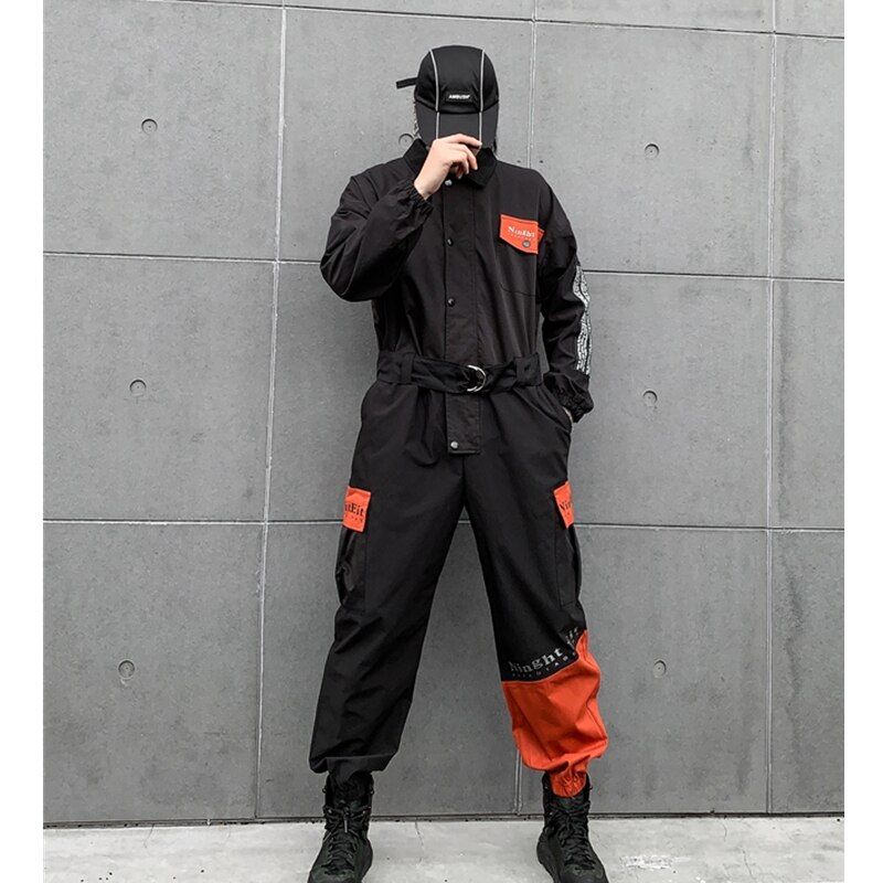 Autumn Winter Jumpsuit Men Harajuku Casual Street Wear Japanese Style Overalls Hip Hop Techwear Pants