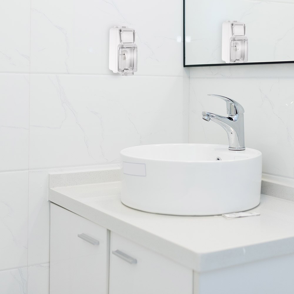 IP66 Waterproof Outdoor Wall Power Socket 16A /13A Single Standard Electrical Outlet Grounded AC 250V EU/UK Plug