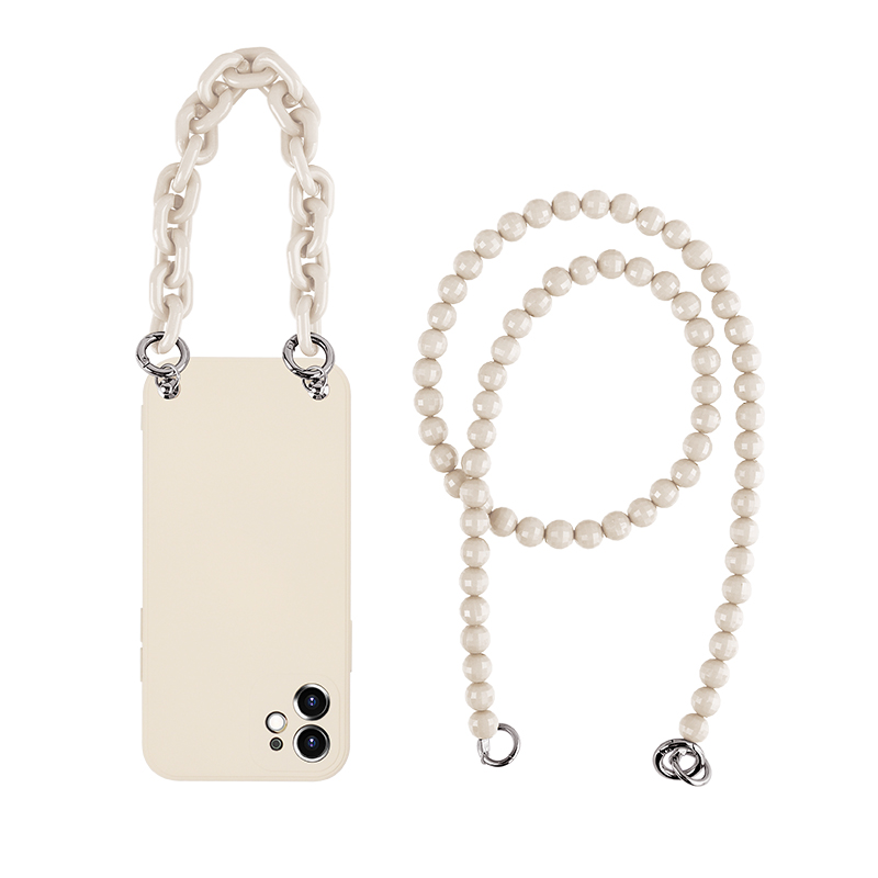 Funda cruzada para Samsung Galaxy S24 S23 Ultra S22 Plus S21 S20 FE Note 20 A55 A54 collar correa cordón cubierta de silicona líquida: Otros / Beige