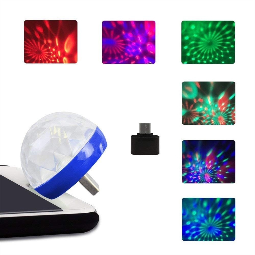 Lumière USB Gadget USB Mini LED rvb Disco scène lumière fête Club DJ KTV noël magique téléphone boule lampe Gadgets Inteligentes éclairage