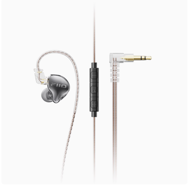 FiiO JD10 Wired Earphones HIFI Stereo Bass Music Earbuds In Ear Sport Headphones Gaming Headset: Silver