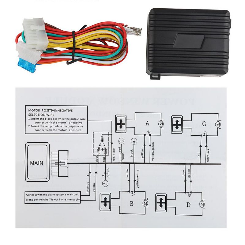 Universal 4-door window car electric window alarm system wheel automatic shutdown car alarm module automatic lift controller