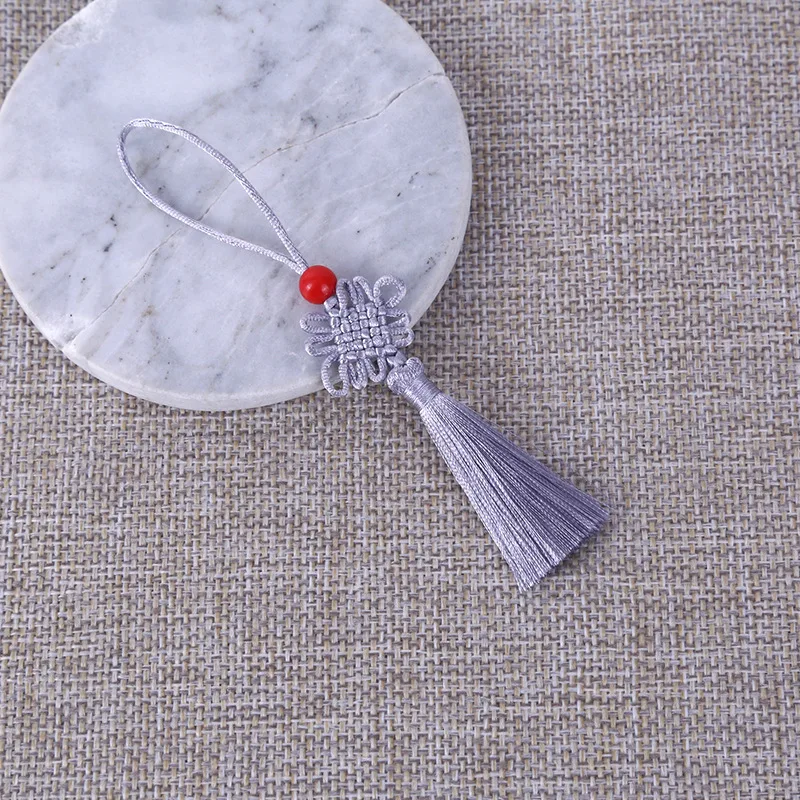 2/5 st 5cm festliga tofsar hänge kinesisk knut sidentofsar sömnad gardinberlocker tofs gör-det-själv-pyssel smyckestillverkning dekor: M / Mång